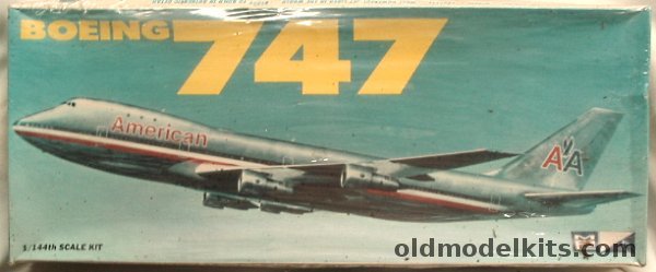 MPC 1/144 Boeing 747 Jumbo Jet American Airlines, 2-3300 plastic model kit